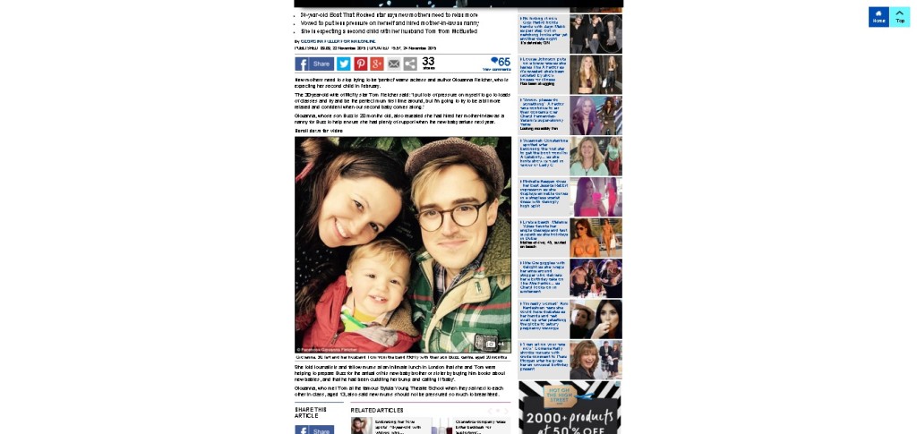 Giovanna Fletcher and husband Tom from McBusted prepare for second child   Daily Mail Online